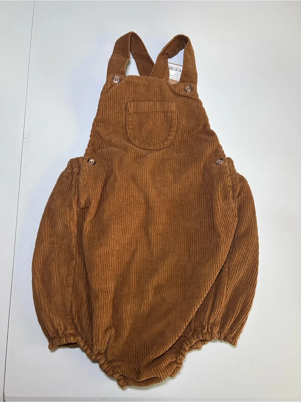 The Simple Folk Corduroy Overall Romper Rust Brown 5-6 NWT